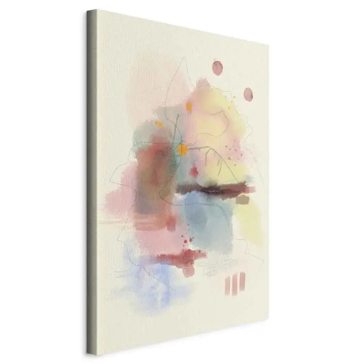 Líneas sutiles - abstracciones en pastel sobre fondo claro