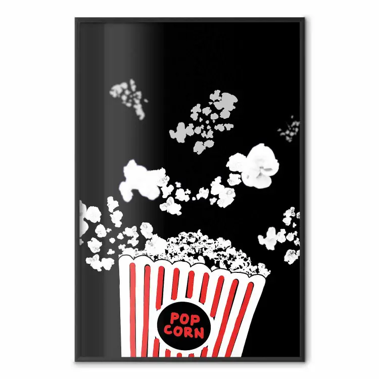 Palomitas de cine: copos de maíz en estilo contrastado