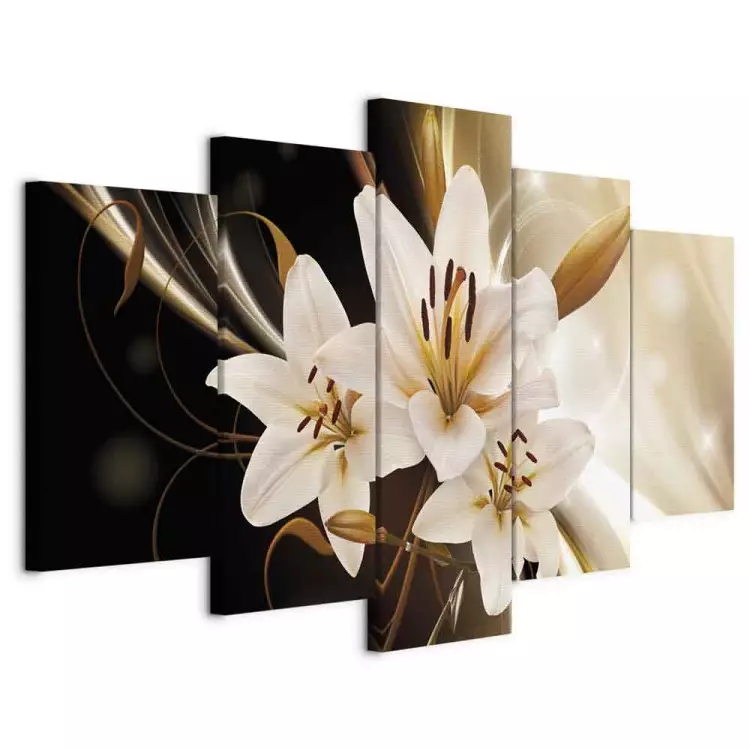 pintura de flores de lirio de agua