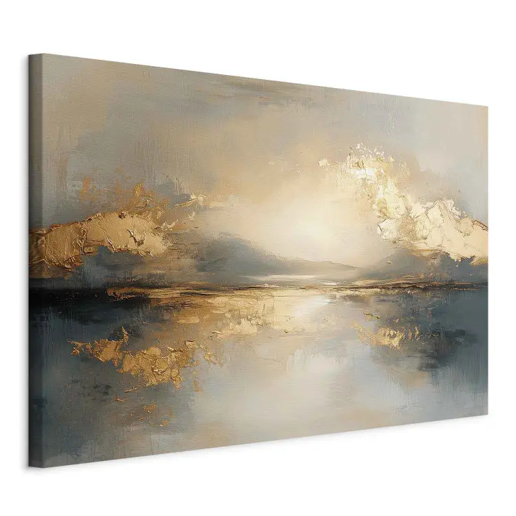 Reflejo dorado - visión artística de un paisaje con reflejos de luz