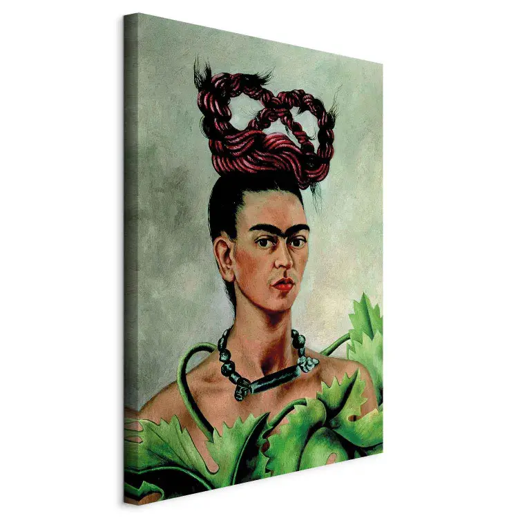 Reproducción Frida Kahlo - Autorretrato con trenza para pared - tienda ...