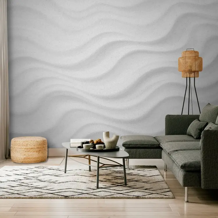 Estructura sutil: delicado motivo de ondas en una composición minimalista