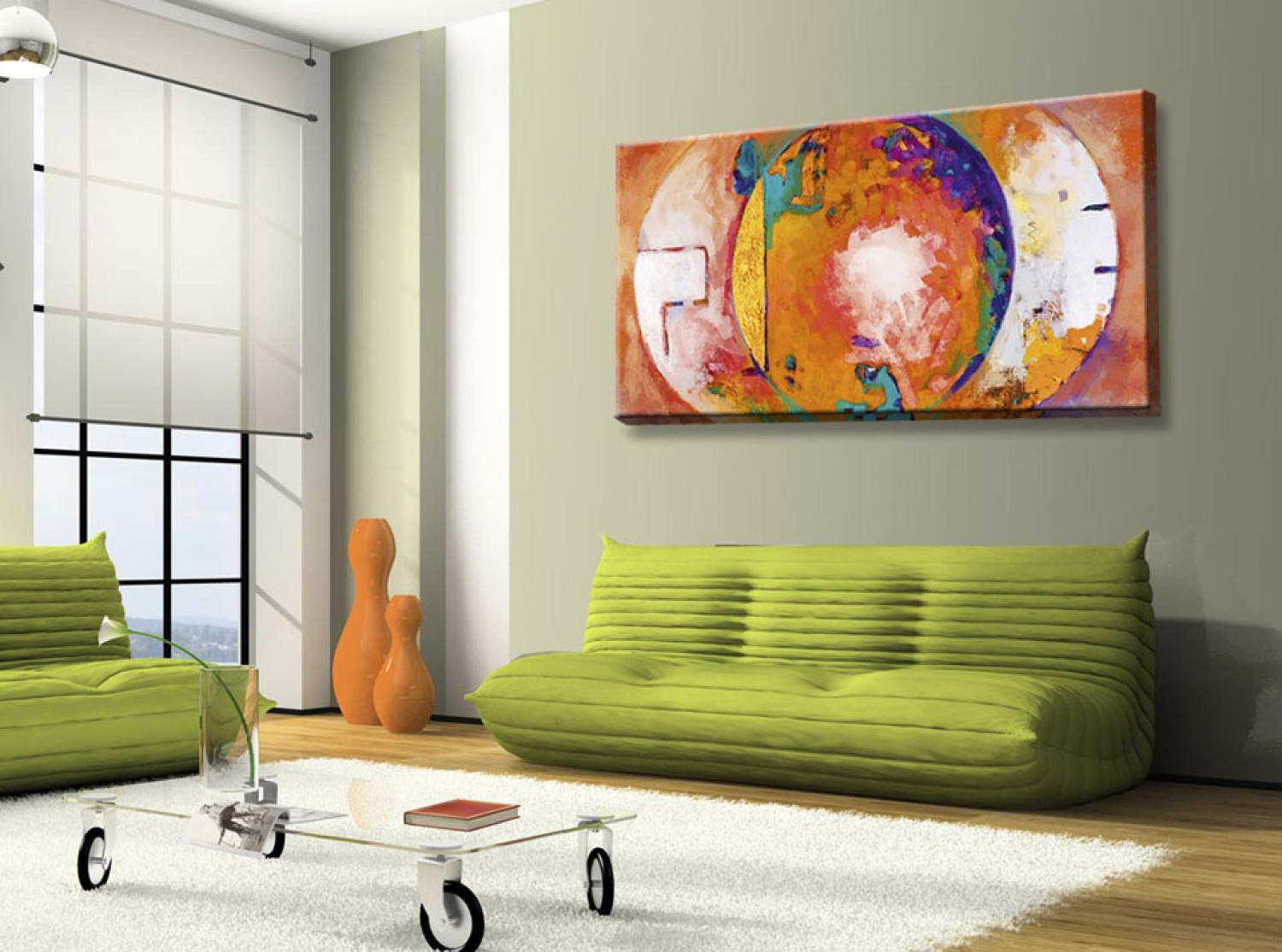 Cuadro decorativo Sueño naranja (1 pieza) - abstracción con fantasía colorida
