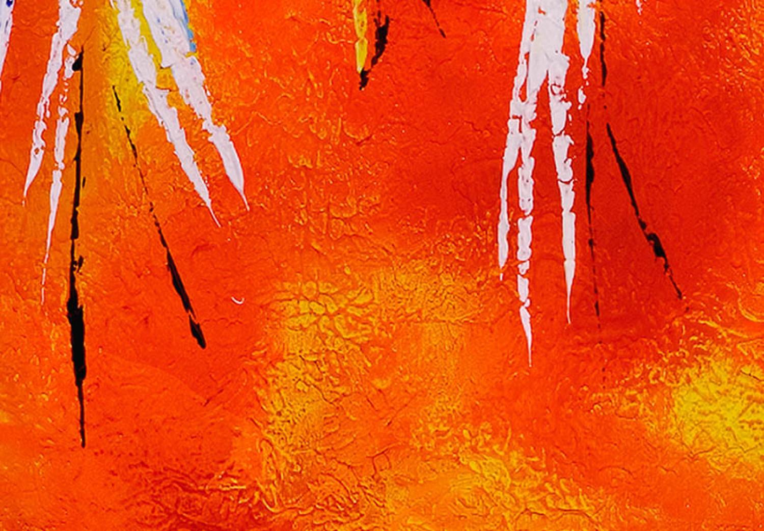 Cuadro Recuerdo naranja (1 pieza) - abstracción con siluetas