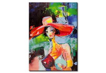 Cuadro moderno Retrato colorido de mujer (1 pieza) - abstracción con figura