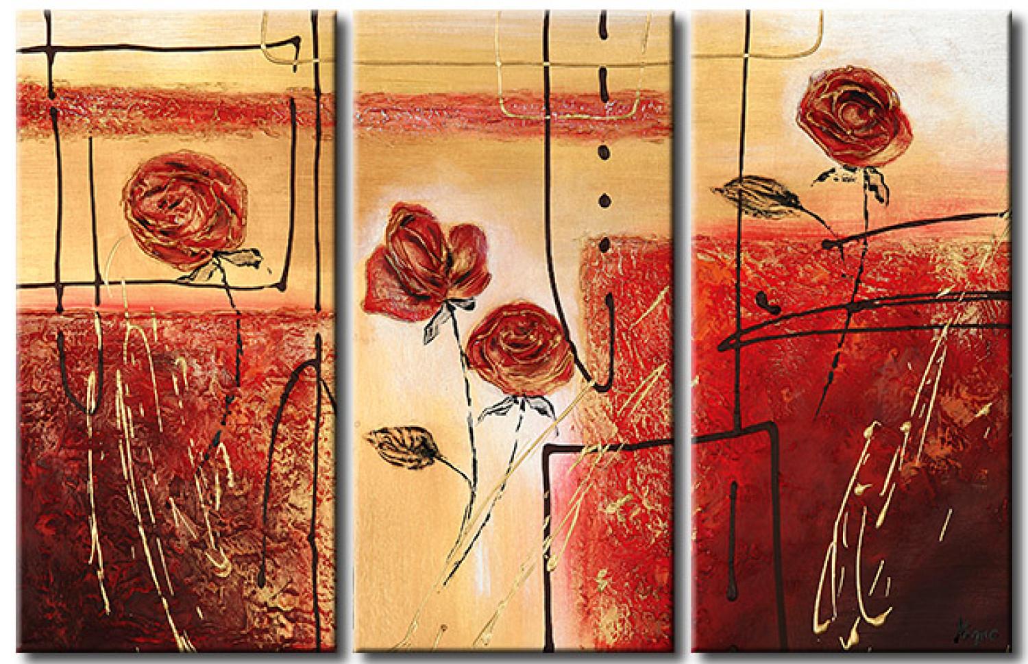 Cuadro moderno Composición abstracta de rosas 
