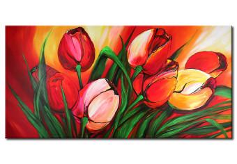 Cuadro moderno Bello ramo de flores (1 pieza) - motivo floral con tulipanes
