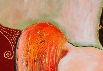 Cuadro Chica (1 pieza) - desnudo con mujer desnuda en fondo abstracto