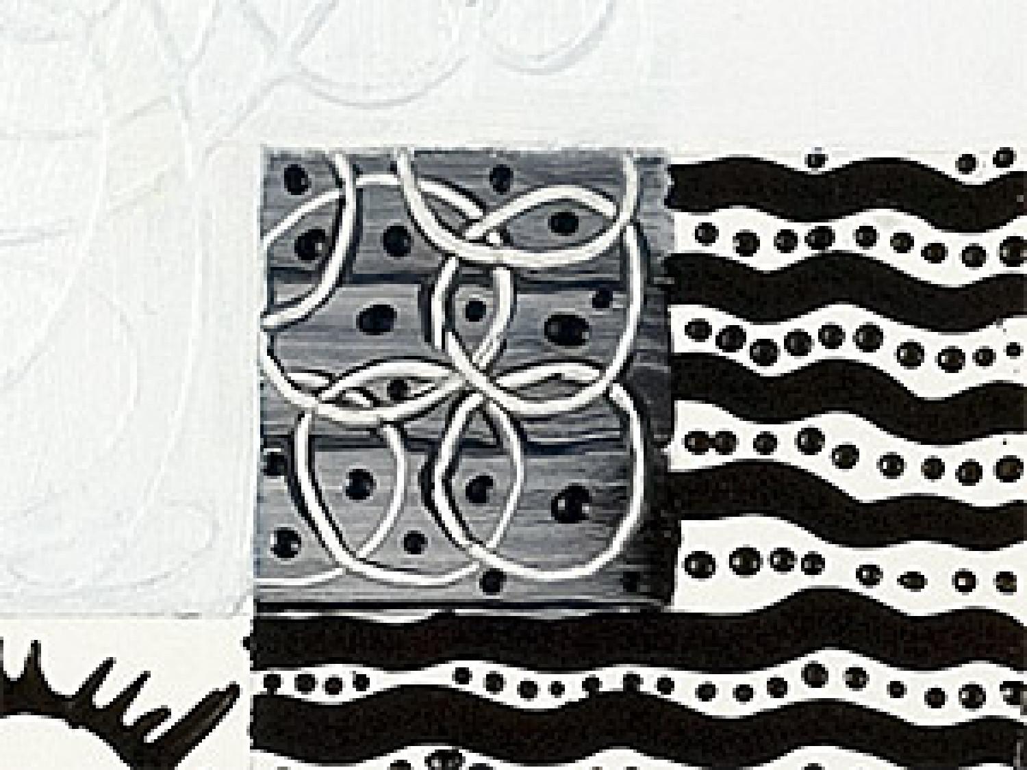 Cuadro decorativo Abstracción en blanco y gris 