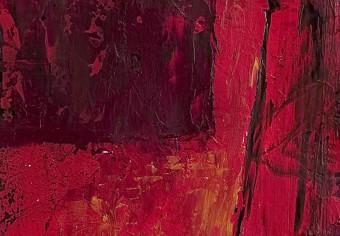 Cuadro decorativo Abstracción roja (1-pieza) - fantasía con efecto de agua fluyendo