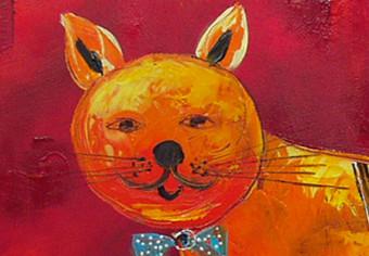 Cuadro decorativo Gato de color naranja 