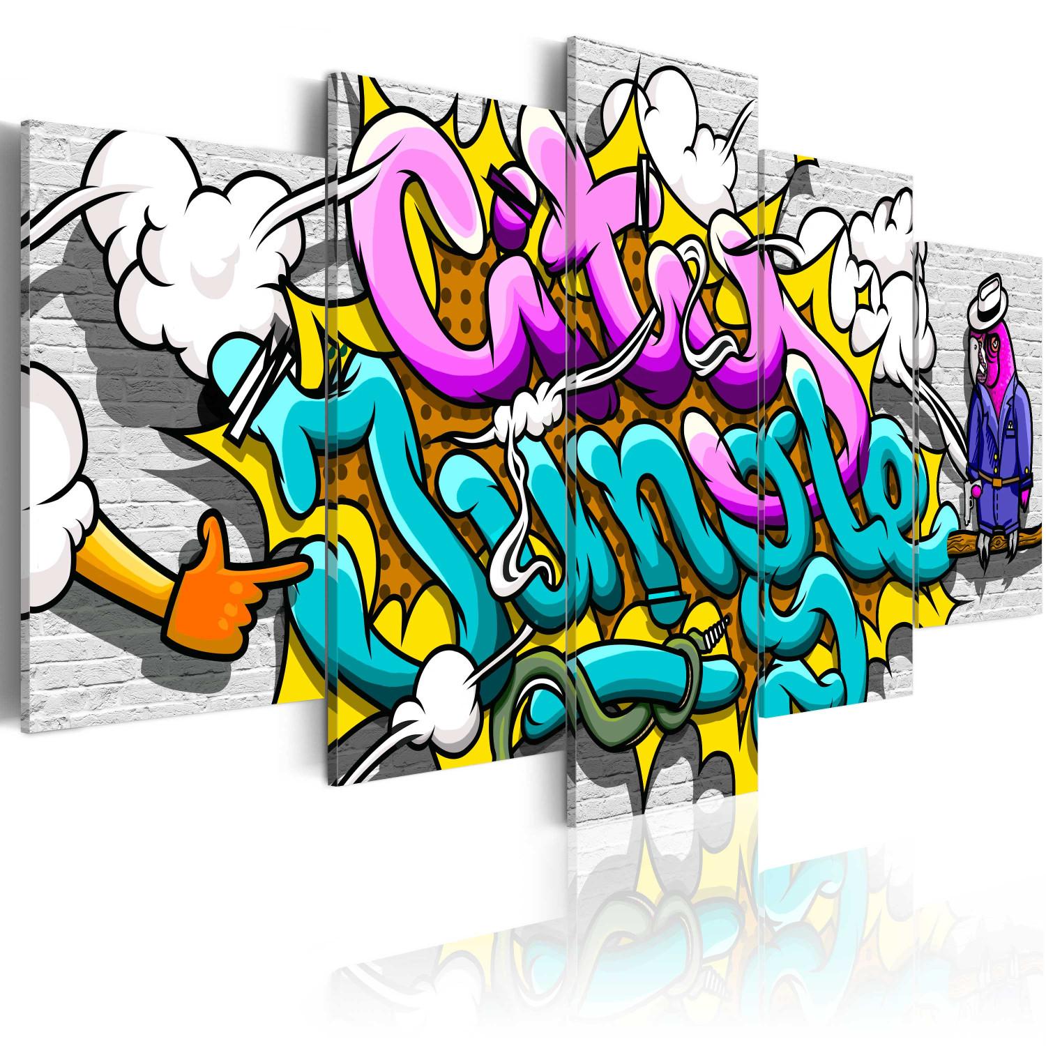 Cuadro decorativo Grafiti: jungla urbana