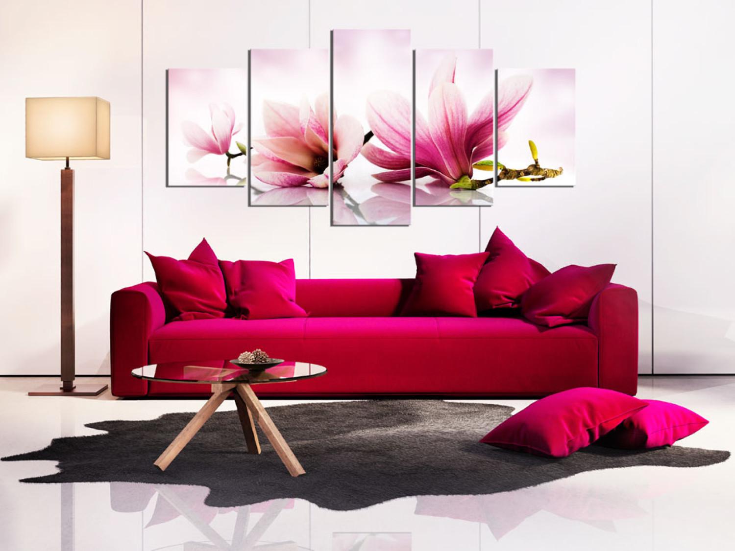 Cuadro Magnolias: flores de color rosa