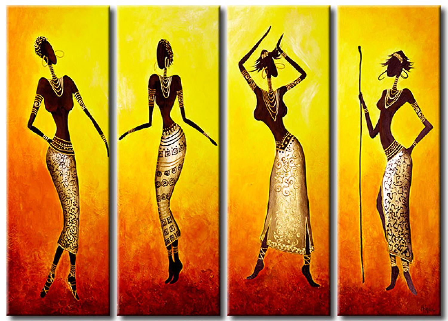Cuadro decorativo Baile de las niñas africanas