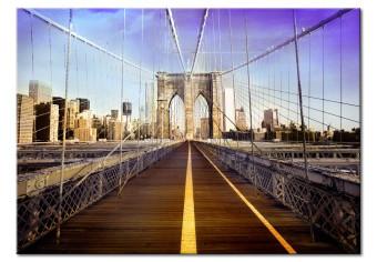 Cuadro Cruzar puente de Brooklyn - arquitectura urbana, perspectiva de puente