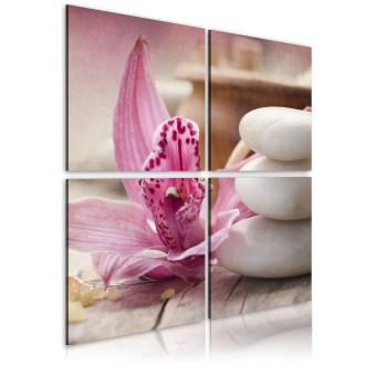Cuadro decorativo Orquídea y zen