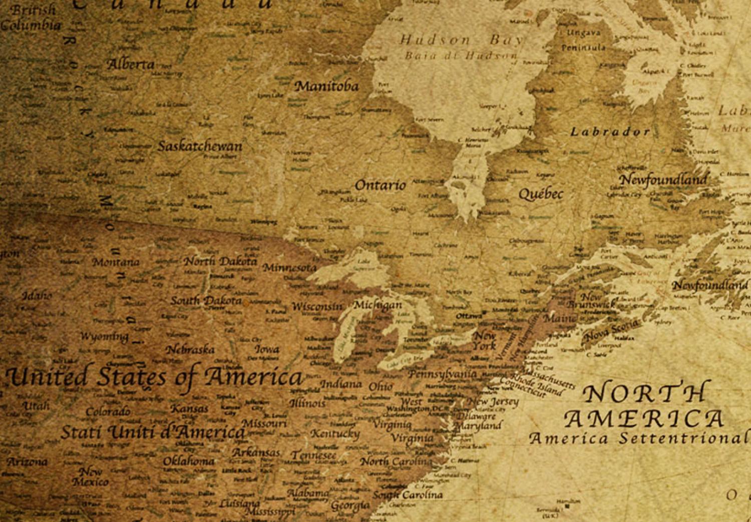 Cuadro moderno Mapa antiguo: tríptico