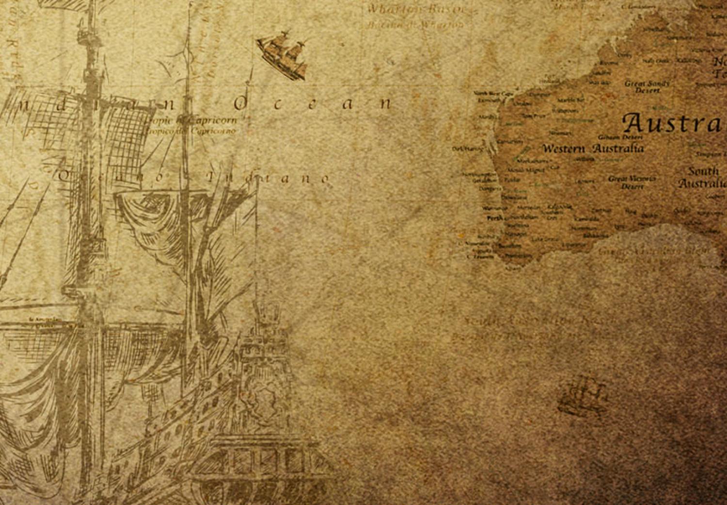 Cuadro moderno Mapa antiguo: tríptico