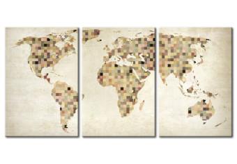 Cuadro El mapa del mundo - cuadrados