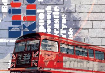Cuadro Alrededor de la Gran Bretaña por Routemaster - tríptico