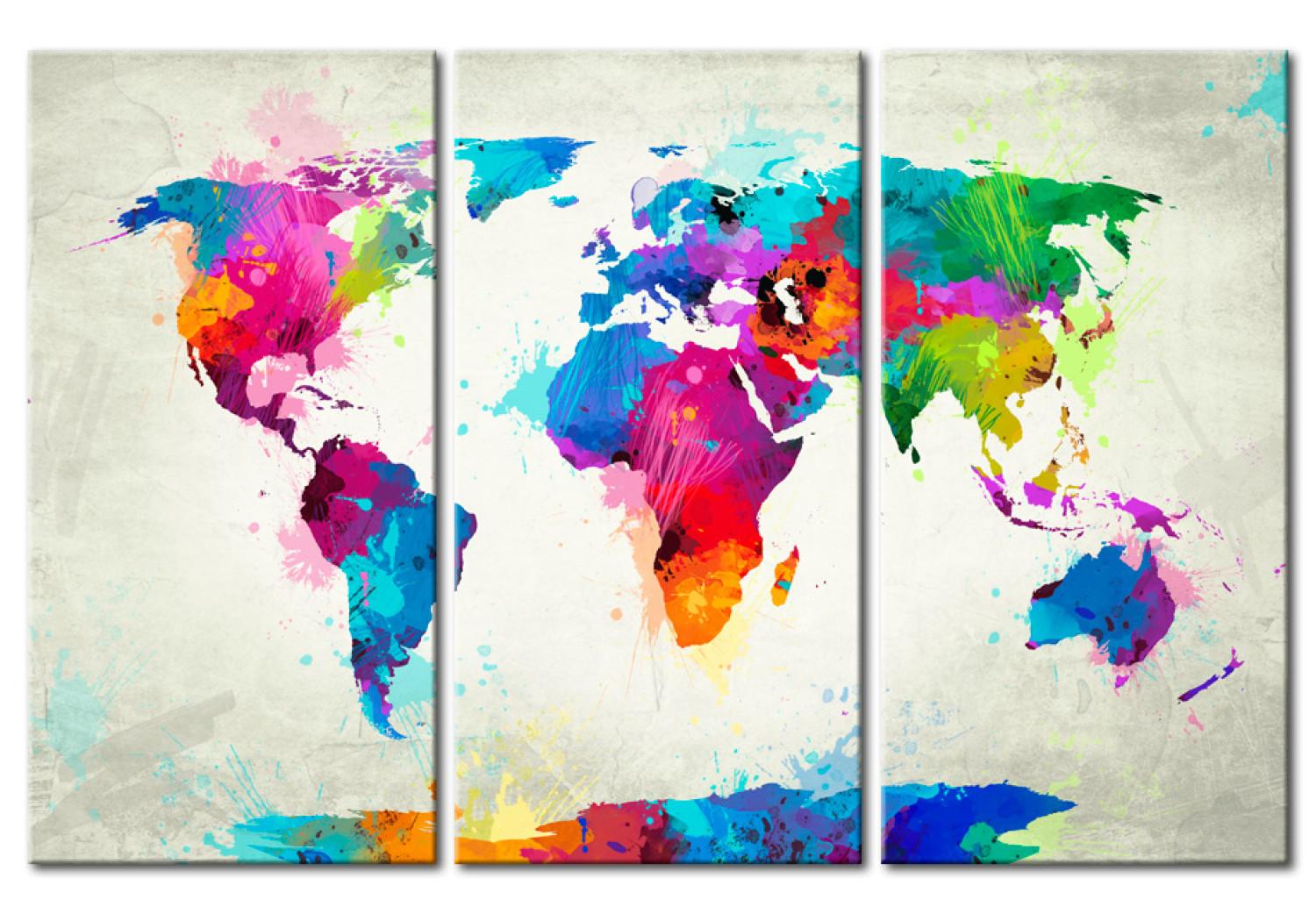 Cuadro World Map: An Explosion of Colors