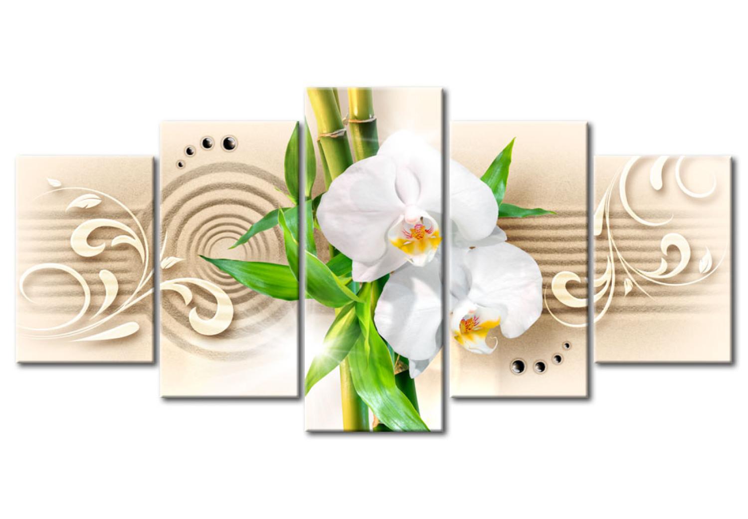 Cuadro moderno Orquídeas, bambú y zen