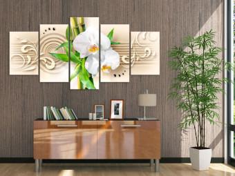 Cuadro moderno Orquídeas, bambú y zen
