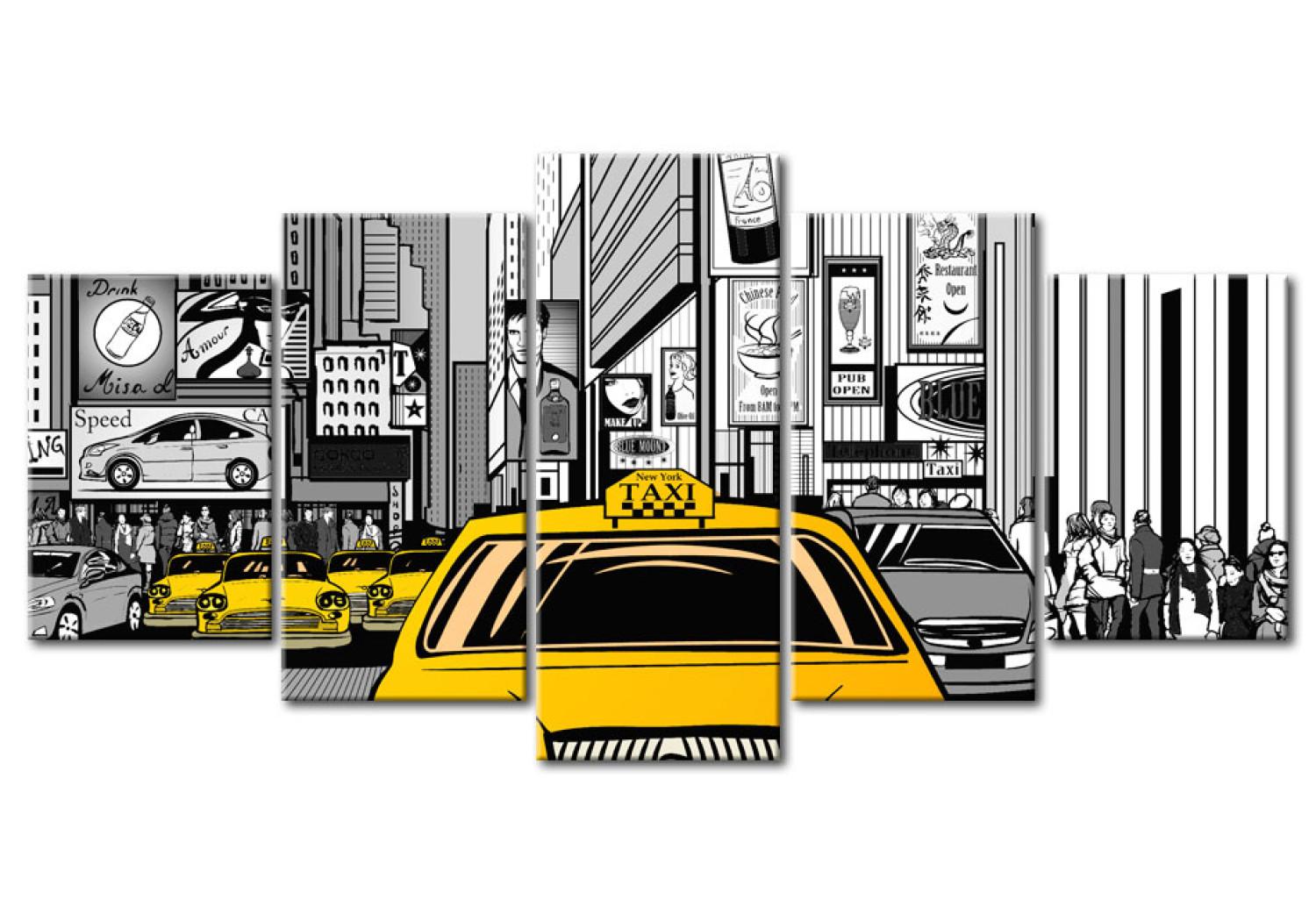 Cuadro decorativo Taxi de tebeos