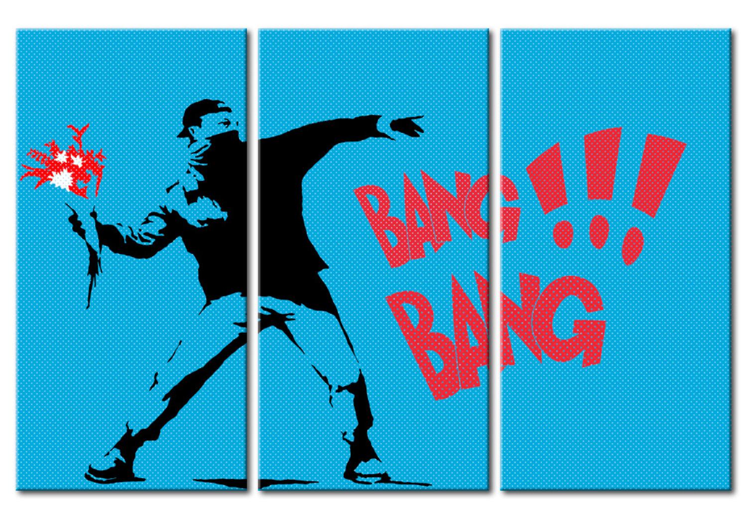 Cuadro moderno Bang bang! - triptych