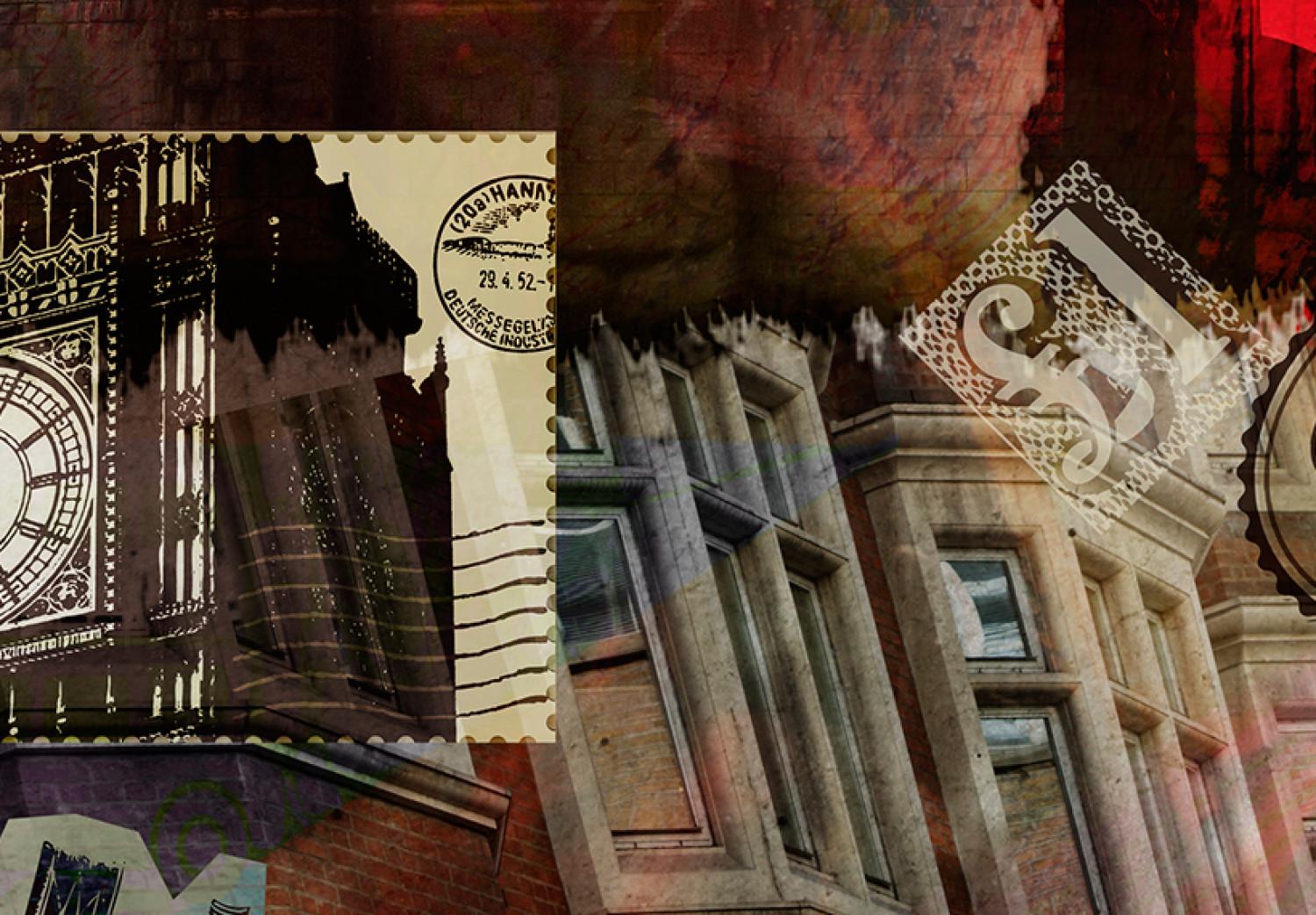 Cuadro decorativo Londres collage - tríptico