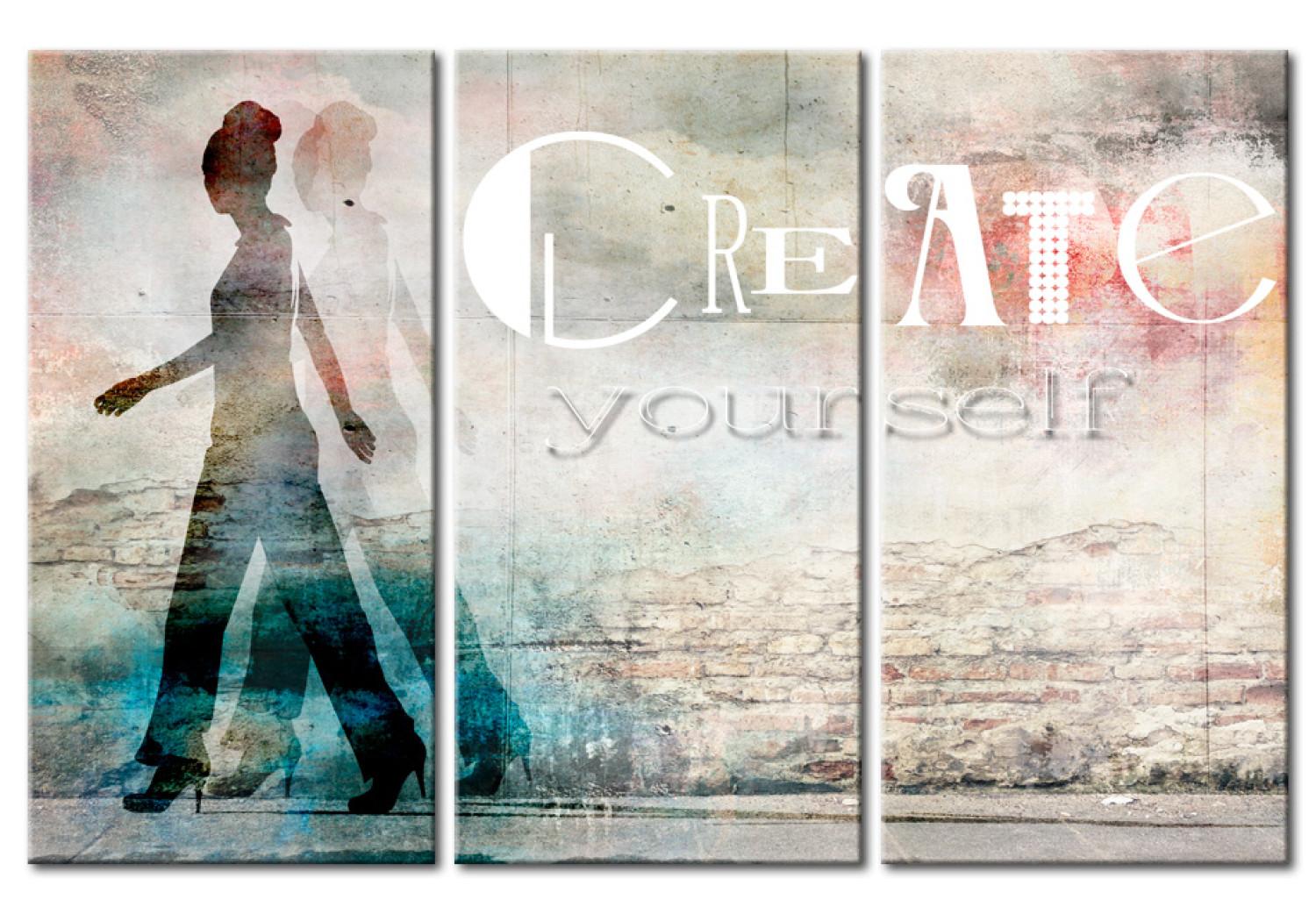 Cuadro Create yourself - triptych