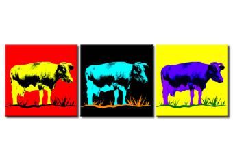 Cuadro moderno Vaca de colores 