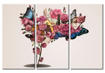 Cuadro moderno Mariposas, flores y carnaval