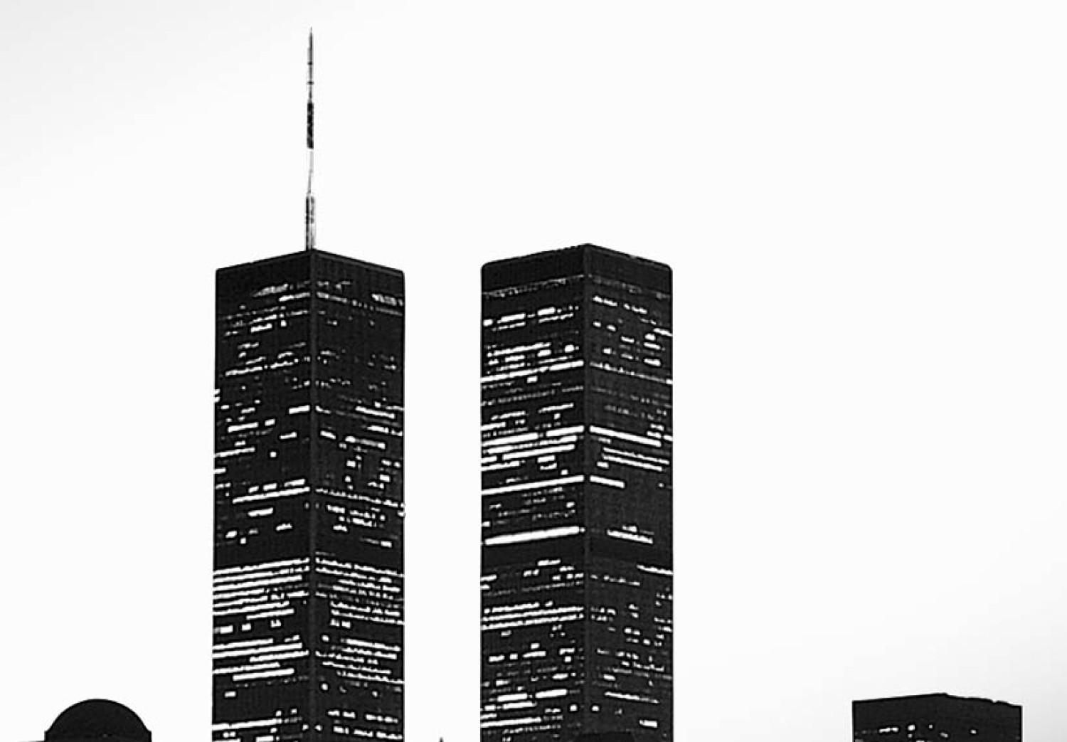 Cuadro decorativo World Trade Center en blanco y negro 