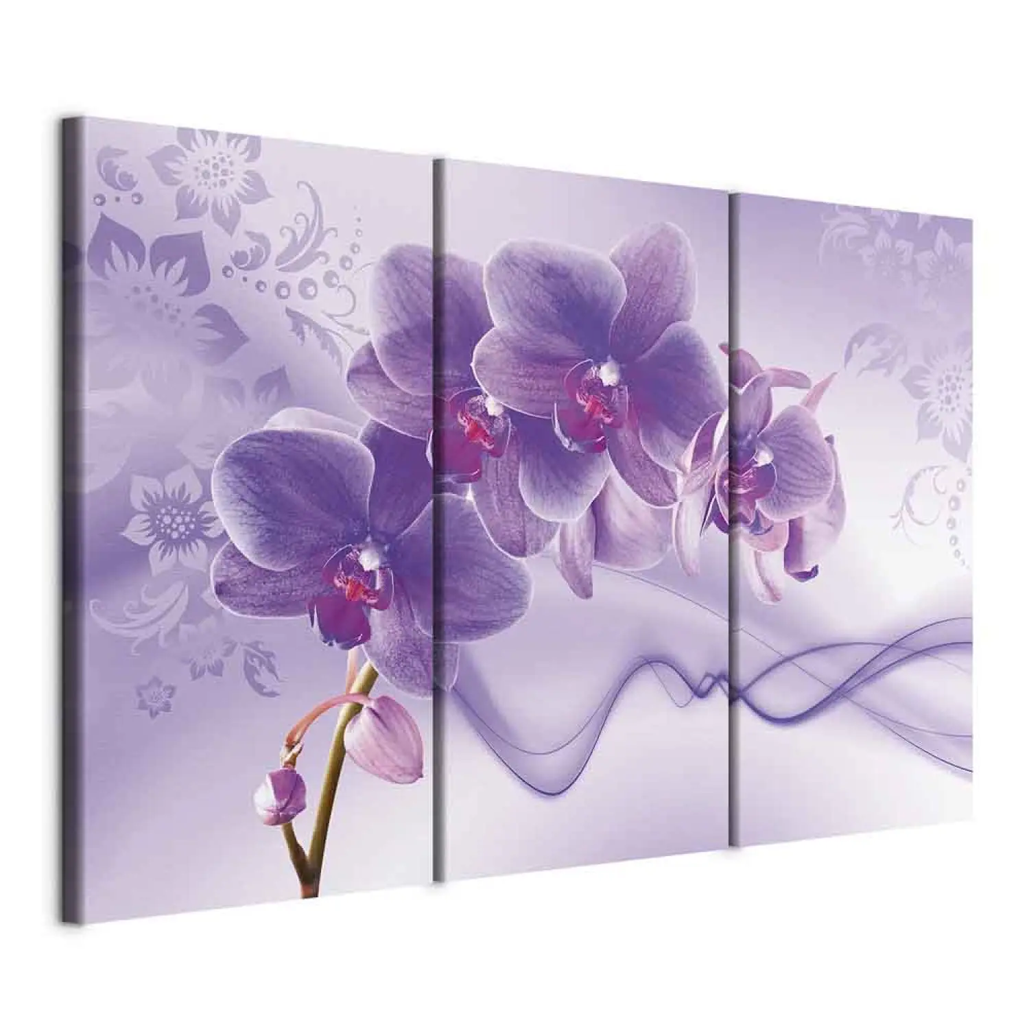 Cuadro Orquídea etérea - violeta impreso en lienzo para pared