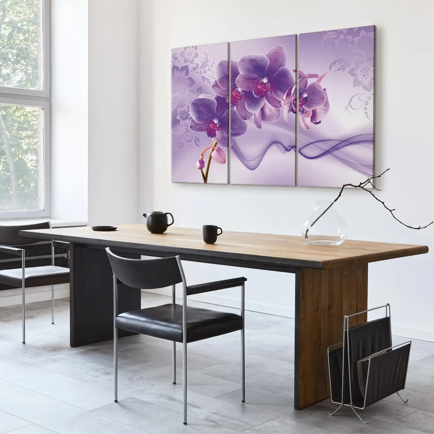 Cuadro Orquídea etérea - violeta impreso en lienzo para pared