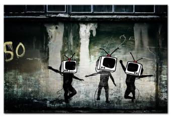 Cuadro decorativo Baile de las cabezas TV (Banksy)