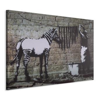 Cuadro decorativo Zebra lavandose (Banksy)