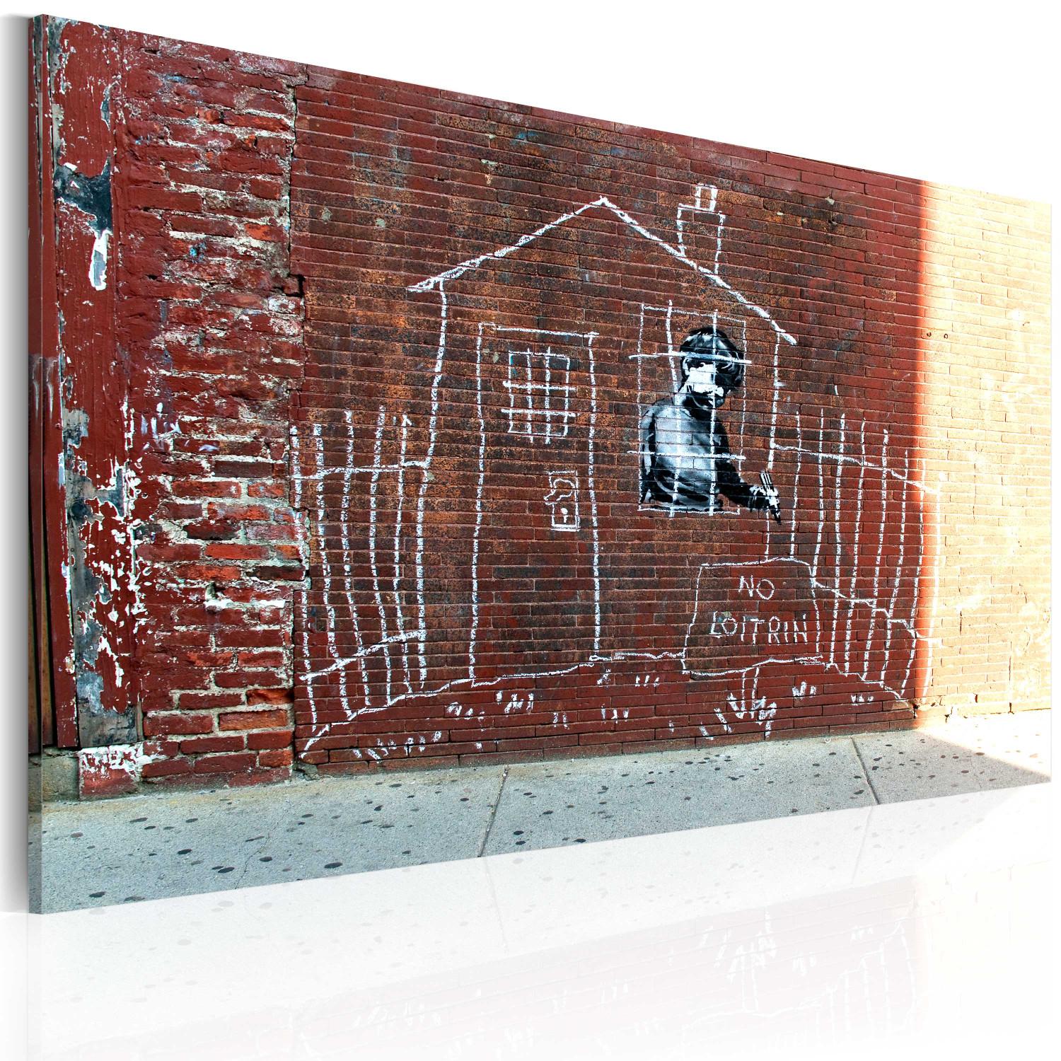 Cuadro decorativo Aterrizado (Banksy)