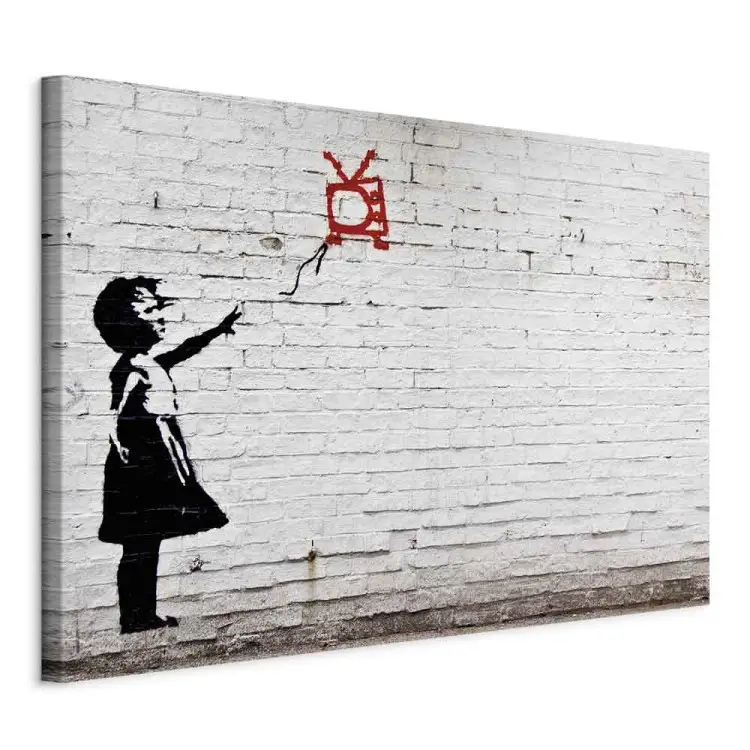 Chica con televisor (Banksy)