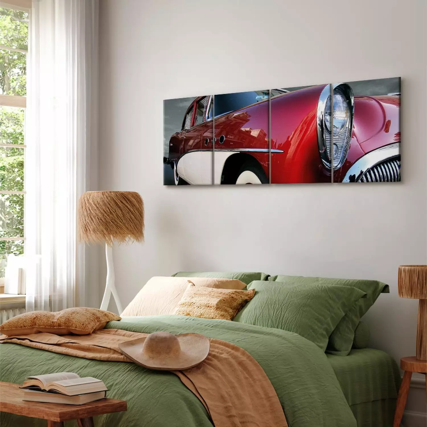 Cuadro Coche vintage impreso en lienzo para pared Vintage