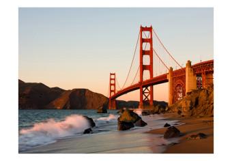 Fotomural a medida Puerta Golden Gate - puesta del sol, San Francisco