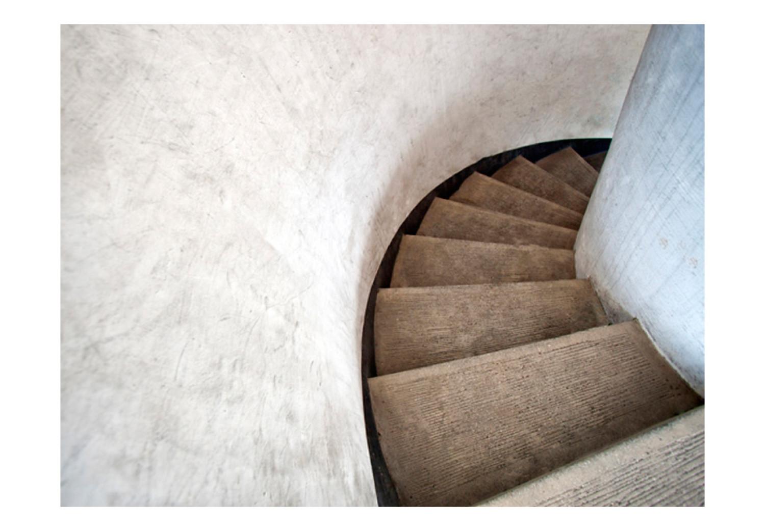 Fotomural a medida Arquitectura interior - espacio con ilusión 3D de escaleras curvas