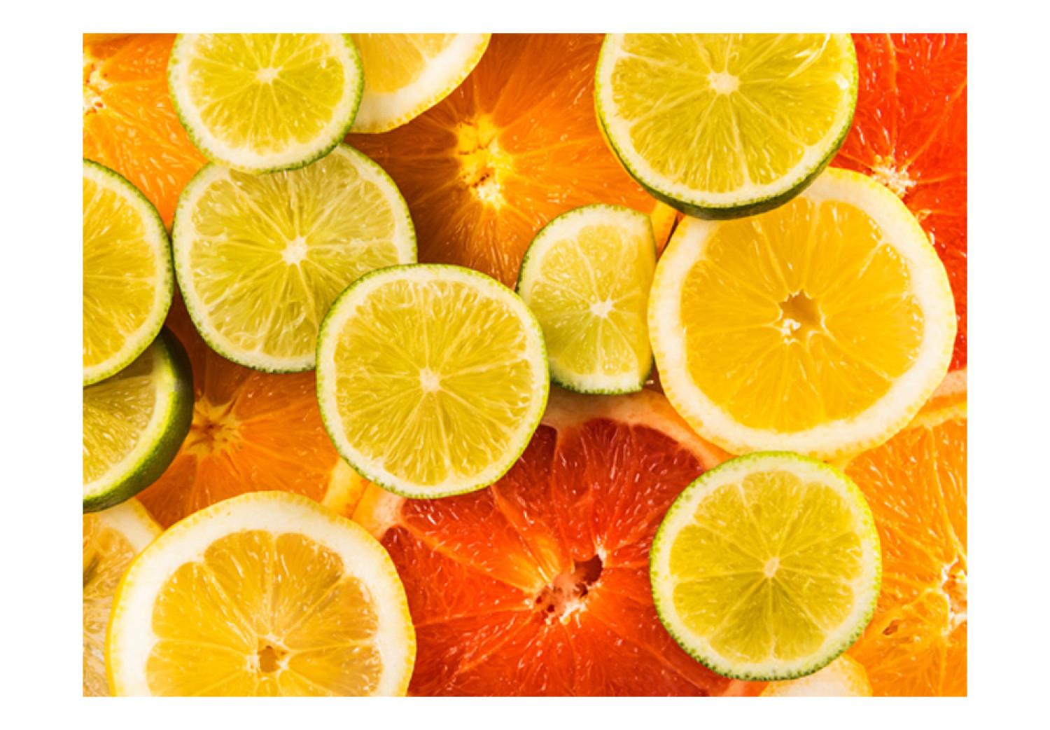 Fotomural Refresco de verano - composición naranja de cítricos