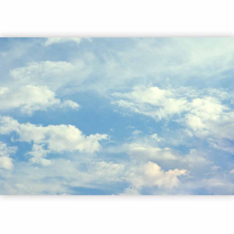 Cabeza en las nubes - paisaje de cielo azul con nubes blancas