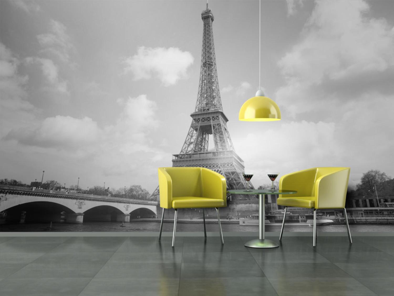 Fotomural a medida Arquitectura de París - Sena fluyendo junto a la Torre Eiffel