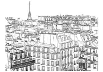 Fotomural a medida Bloc de dibujos de un parisino