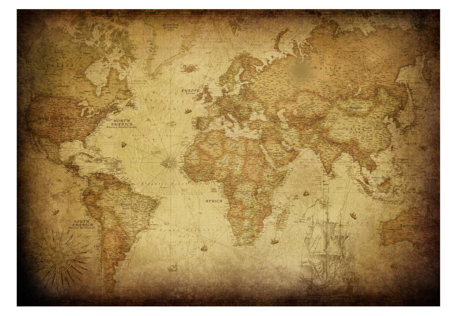 Fotomural decorativo Explorador - antiguo mapa del mundo en estilo retro