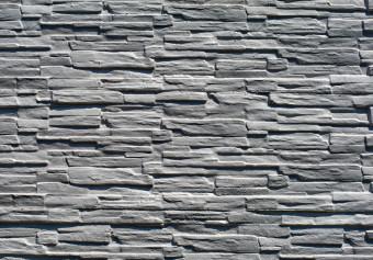 Fotomural Pared de piedra gris - fondo de granito clásico con ilusión 3D