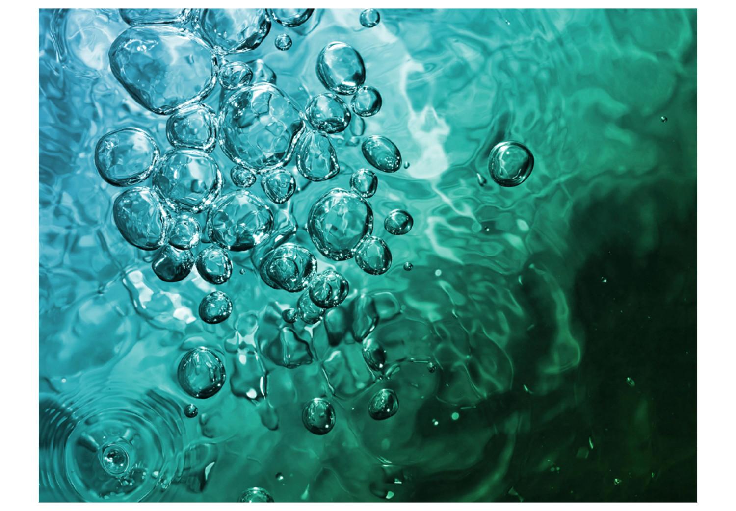 Fotomural a medida Agua de mar - paisaje turquesa con burbujas